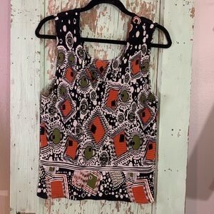 Women’s vintage Jerzees orange sweatshirt with beaded embroidery